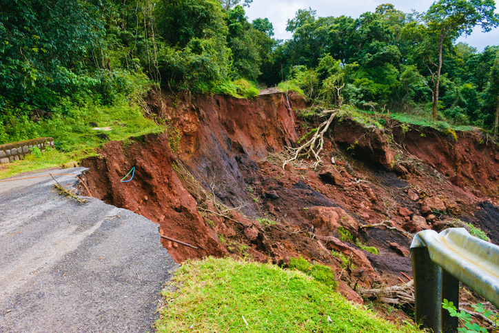 damaged highway